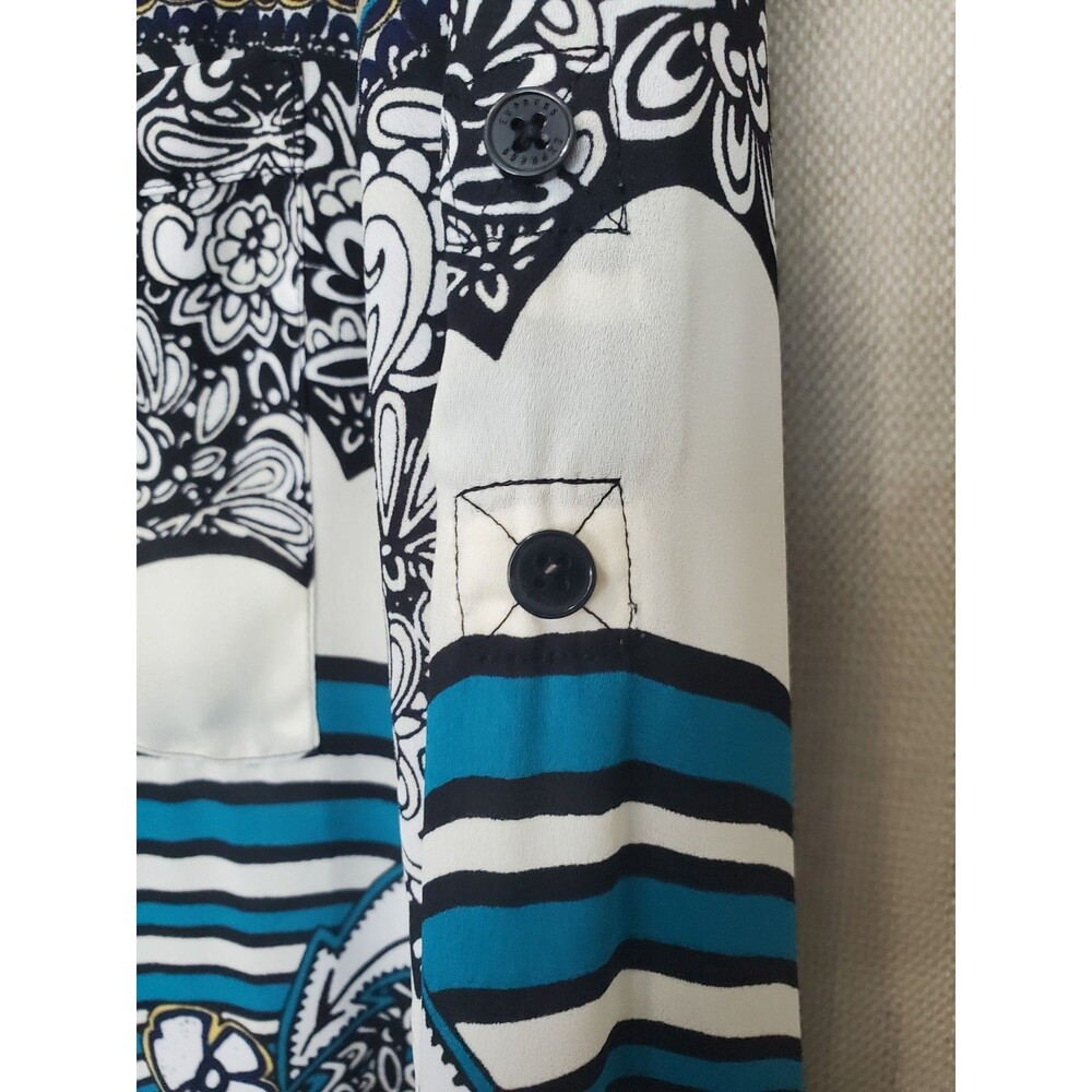 Express Portofino Original Fit Roll-Tab Sleeve Button-Up Shirt Size Large - Picture 3 of 6
